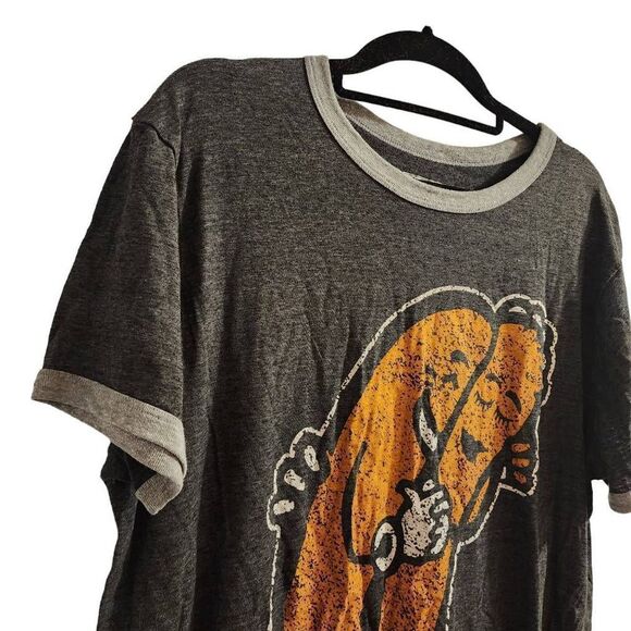 American Road Trip Retro Style Cozy Dog Drive In Men's Ringer T Shirt Size Large - Picture 5 of 9